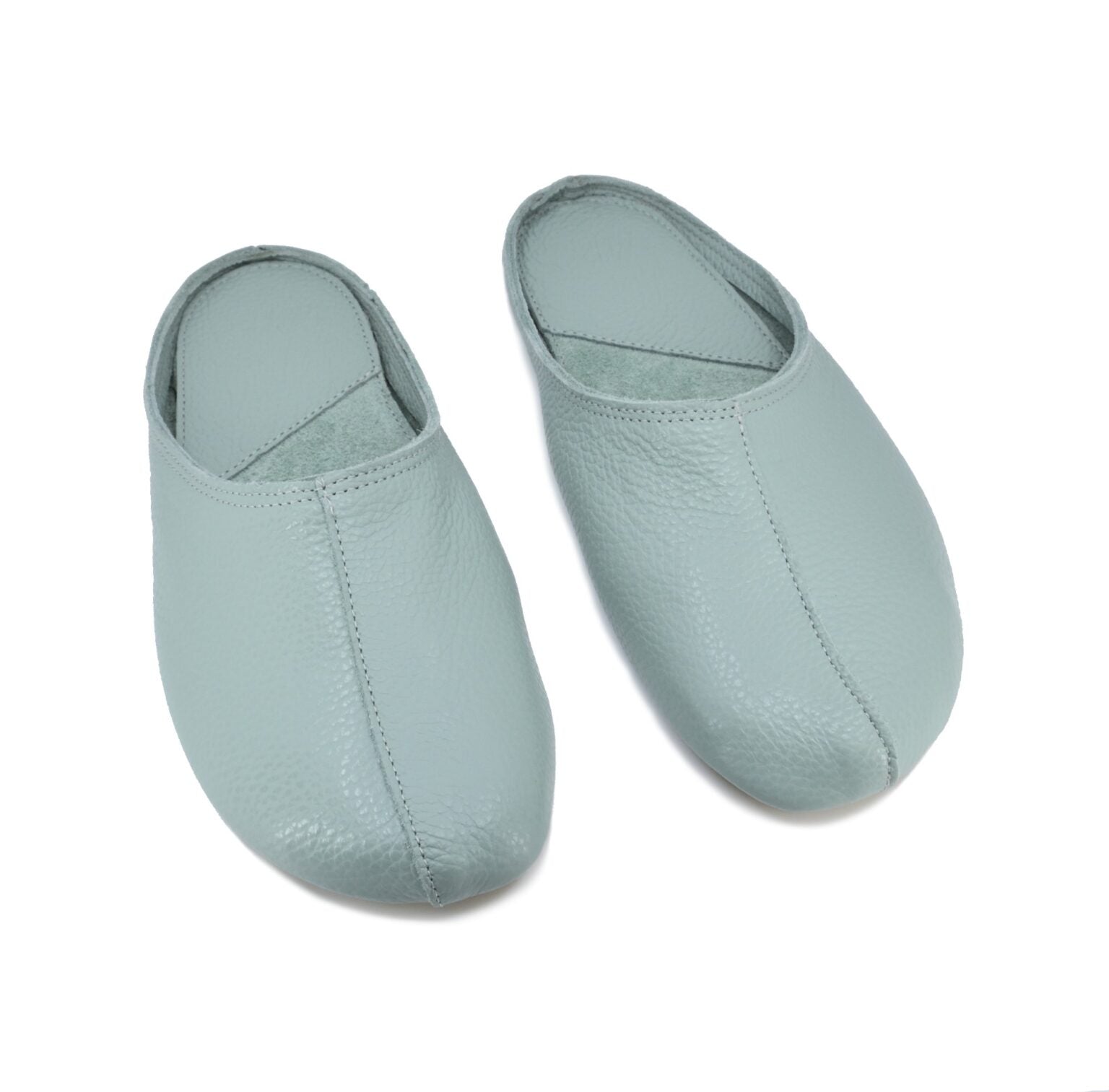 Mint Leather Indoor Slippers