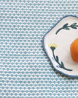 Splash Blue Block Printed Rozablue Tablecloth