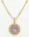 Sunburst Necklace - Amethyst in Gold or Silver