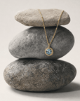 Sunburst Necklace - Sky Blue Topaz in Gold or Silver