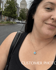 Sunburst Necklace - Sky Blue Topaz in Gold or Silver