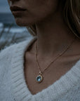 Sunburst Necklace - Sky Blue Topaz in Gold or Silver