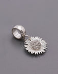 Sunflower Silver Charm