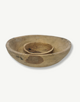 Primitive Inscribed Antique Swedish Bowls | Set of 2