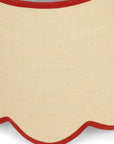 Sweet Red Trim Scalloped Lampshade