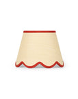 Sweet Red Trim Scalloped Lampshade