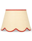 Sweet Red Trim Scalloped Lampshade