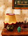 Sweet Red Trim Scalloped Lampshade