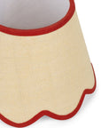 Sweet Red Trim Scalloped Lampshade