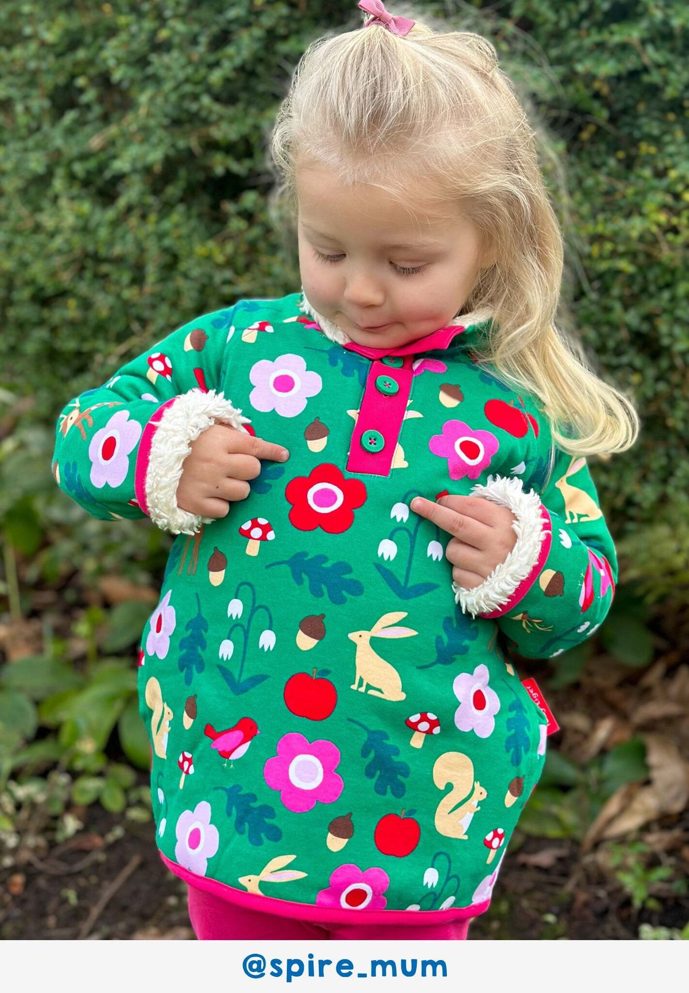 Cozy Organic Cotton Kids Sweatshirt with Fleece Lining, Fun Forest Animal Print, GOTS Certified, Eco-Friendly Wash by Toby Tiger at brixbailey.com