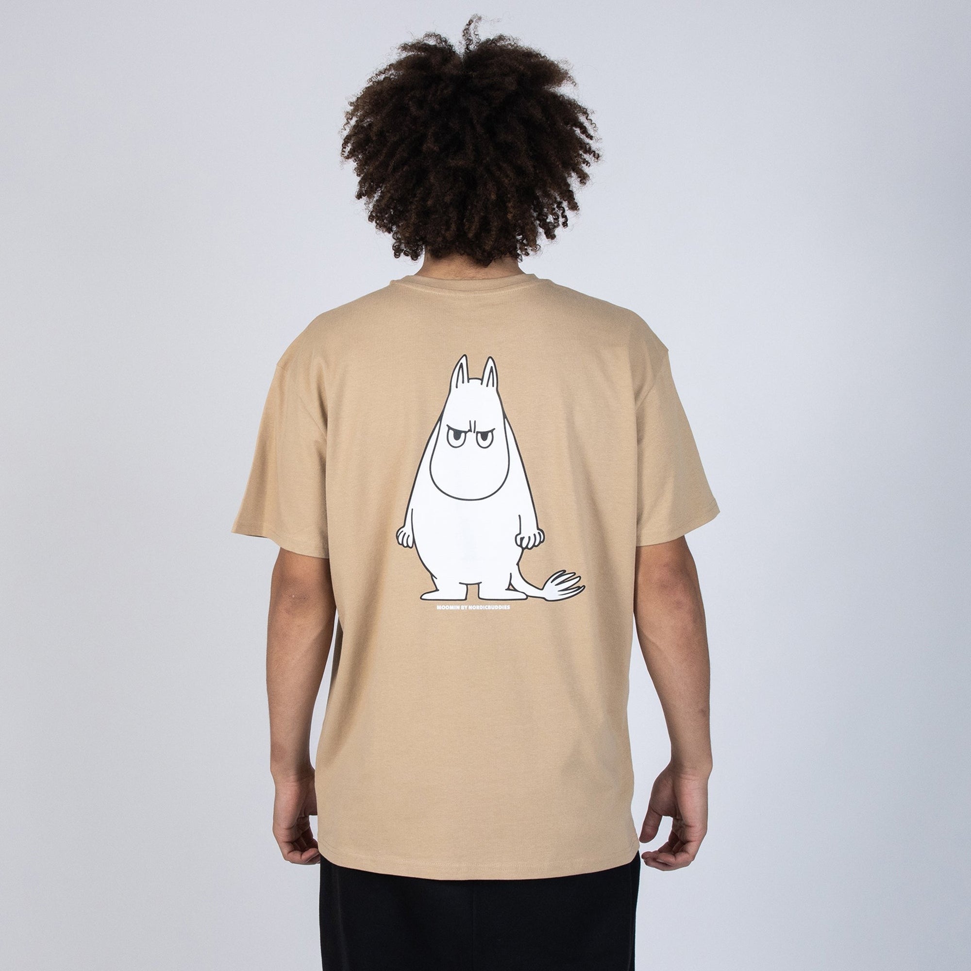 Organic Cotton T Shirt with Sniff Character in Beige