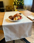 Golden Snowfall Table Runner