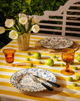 Lucinda Linen Tablecloth Yellow Stripe