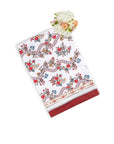 Sommerset Scroll Red Cotton Tablecloth