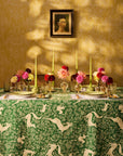 The Wycliffe Woodland Green Cotton Tablecloth