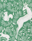 The Wycliffe Woodland Green Cotton Tablecloth