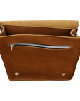 Soft Tannery Leather Messenger - Tan