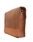 Soft Tannery Leather Messenger - Tan