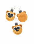 Brown Bear Handmade Tannery Leather Bag Charm