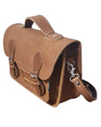 Leather Midi Satchel - Tannery Tan