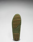 Tasselled Driving Loafers, safari green suede