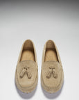 Women's Tasselled Driving Loafers, taupe suede