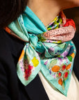 Teal Dreams Silk Scarf