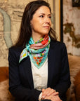 Teal Dreams Silk Scarf
