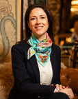 Teal Dreams Silk Scarf