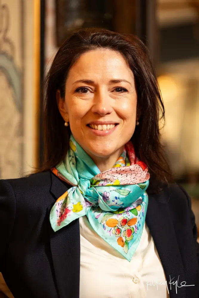 Teal Dreams Silk Scarf