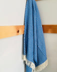 Jeté décoratif Tebas cobalt