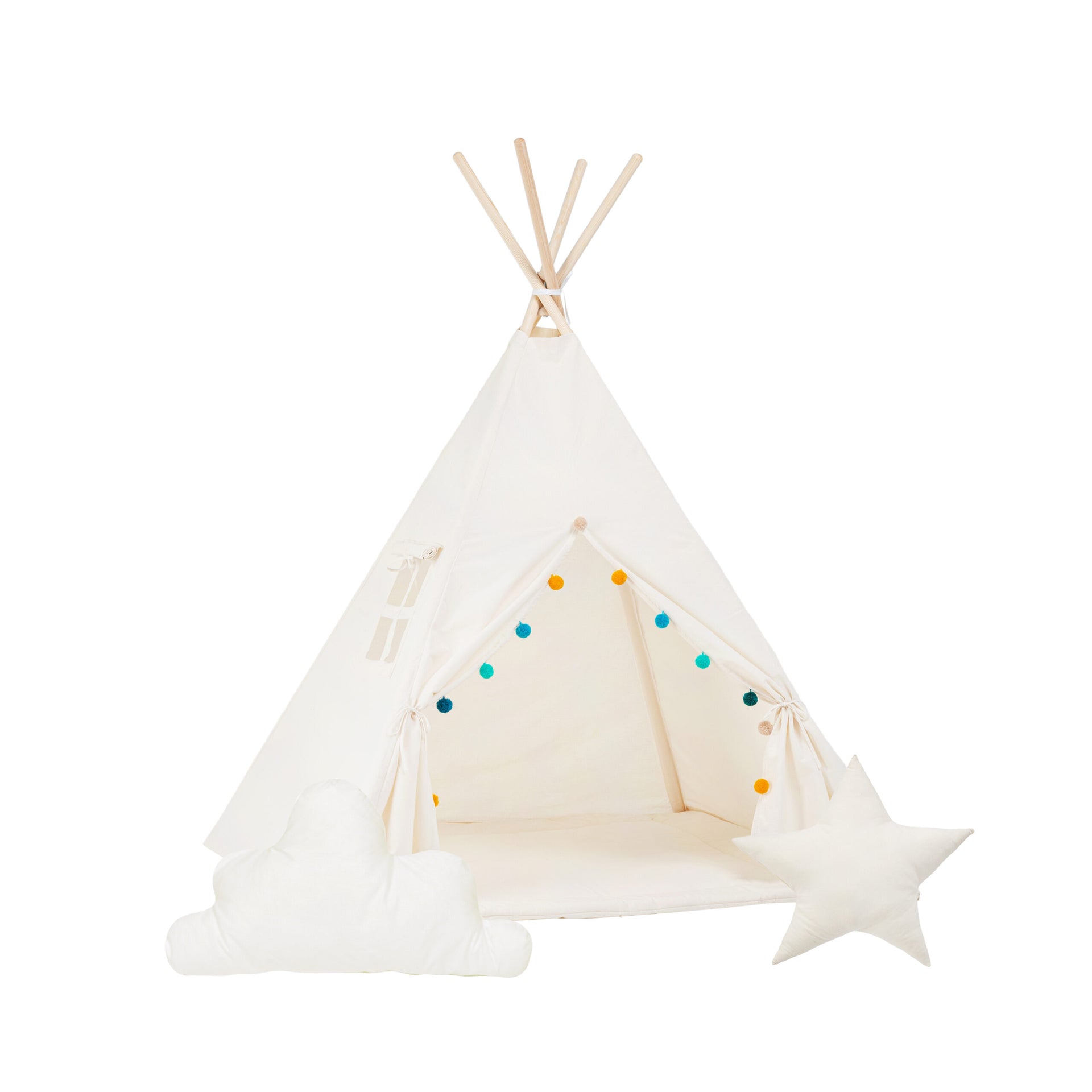 Charming Handmade Tipi Tent Set for Kids – Cozy &amp; Safe Play Area by Sówka at brixbailey.com
