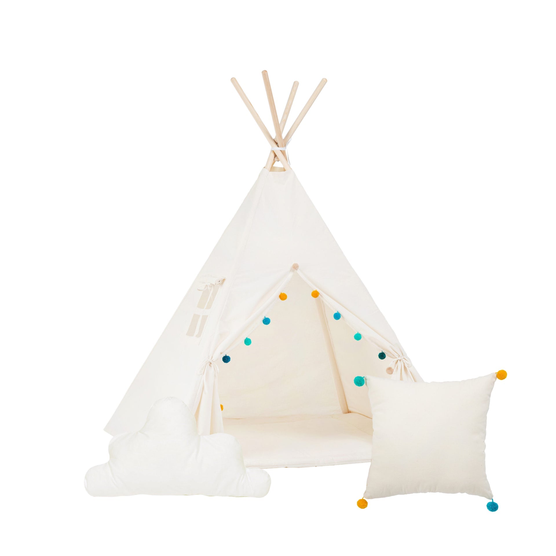 Charming Handmade Tipi Tent Set – Cozy &amp; Safe Kids Play Area by Sówka at brixbailey.com