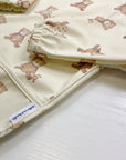 Long Sleeved Baby Bib - Teddy Bear Print