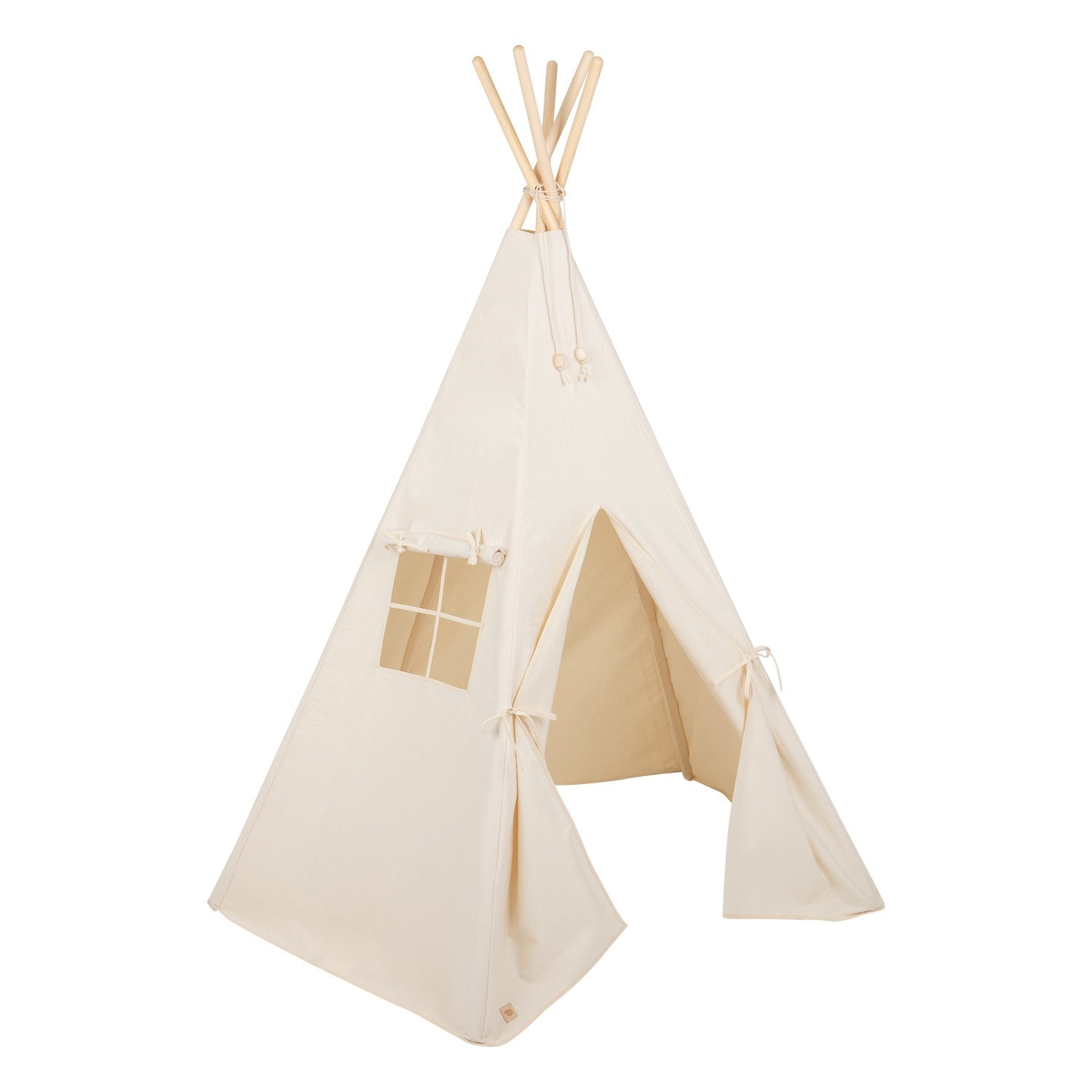 Beige Kids Indoor and Outdoor Teepee Tent