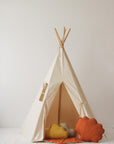 Beige Kids Indoor and Outdoor Teepee Tent