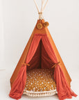 Fairy Kids Play Tent with Tulle in Cognac