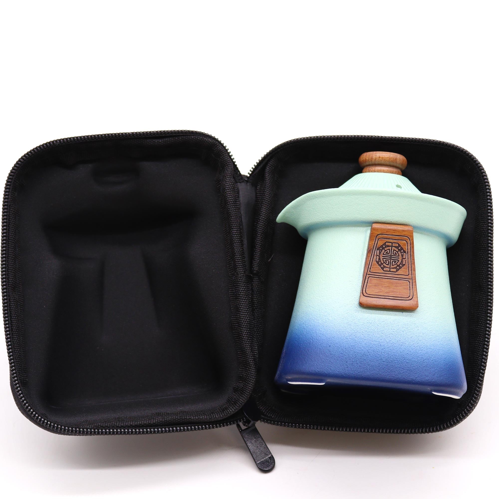 Temple Teapot Set &amp; Three Cups - Blue Heaven