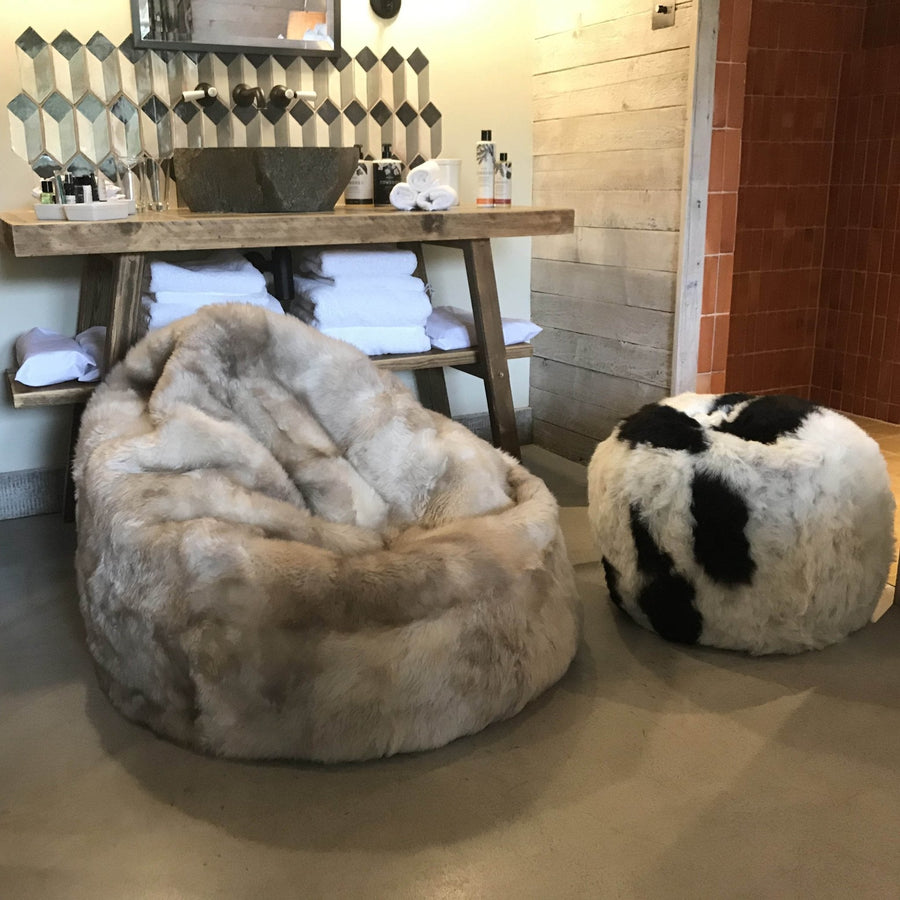 The Boule Icelandic Sheepskin Pouffe