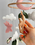 Garden Cot Mobile with Woodland Deer and Moon