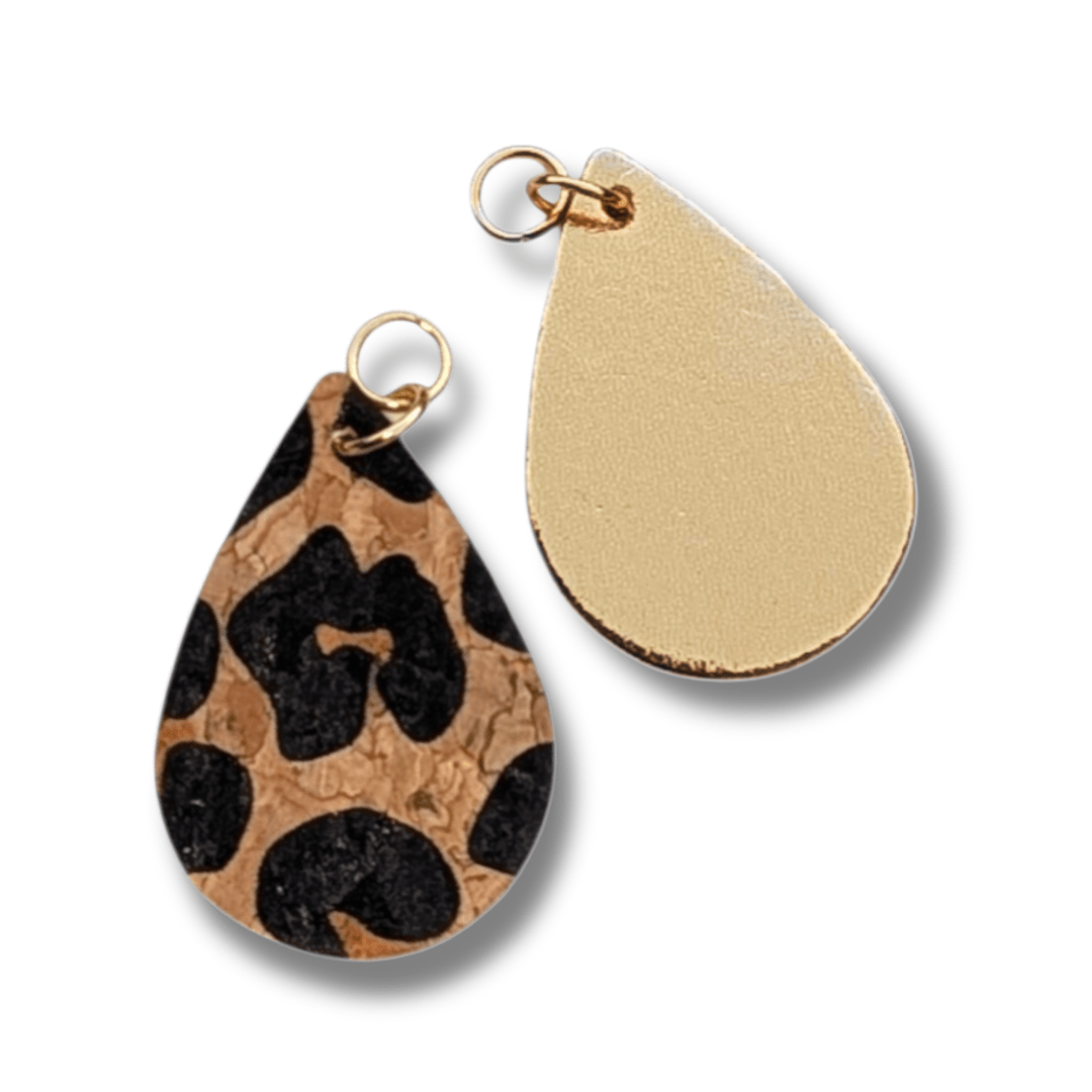 Double sided mini gold Teardrop earrings