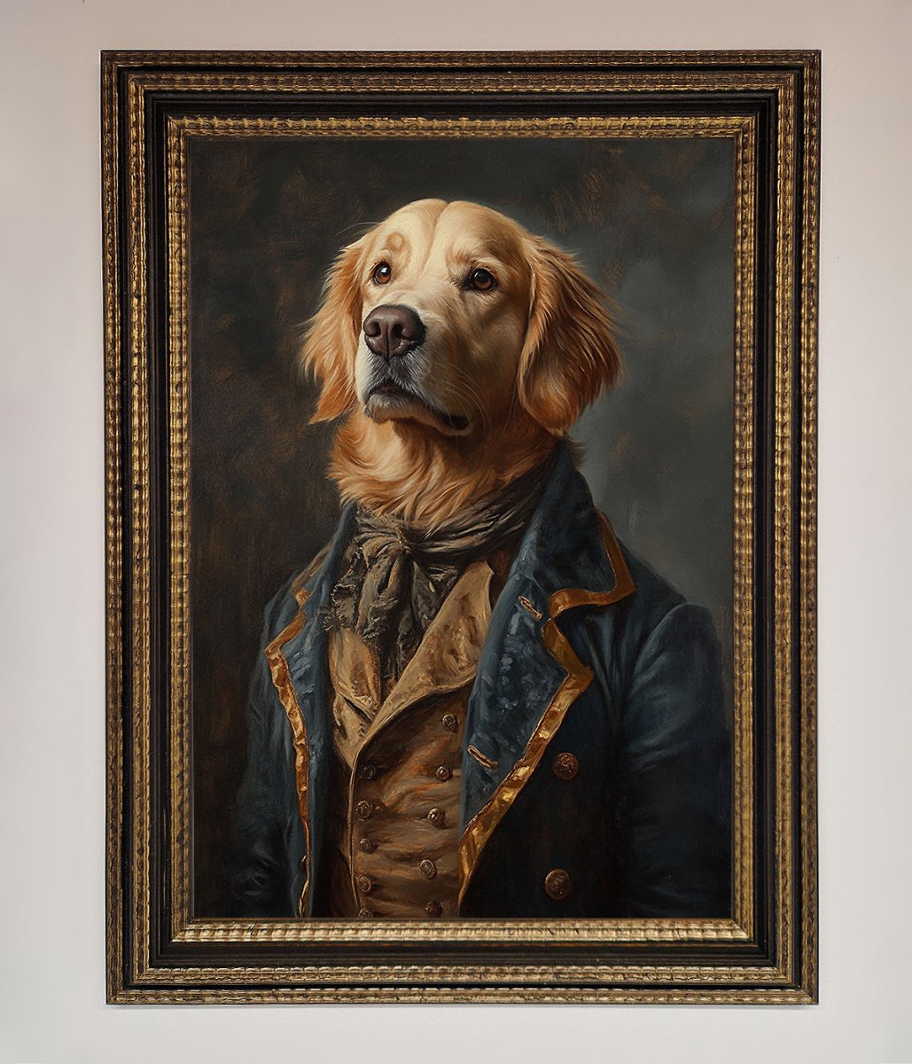 The Renaissance Golden Retiever Framed Wall Art