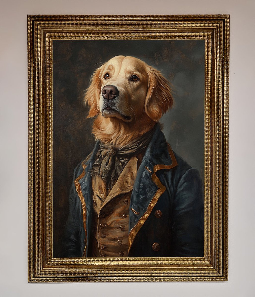 The Renaissance Golden Retiever Framed Wall Art