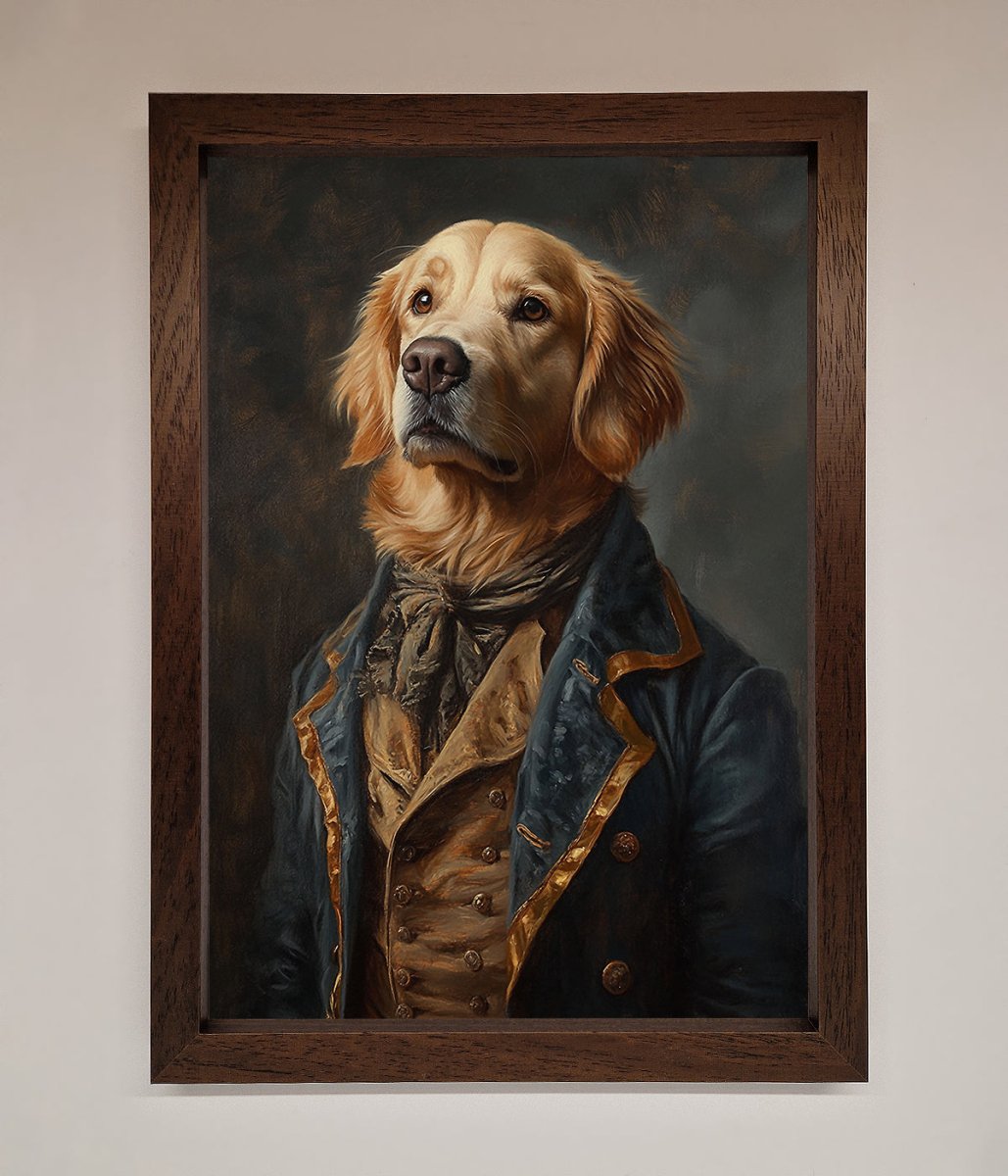 The Renaissance Golden Retiever Framed Wall Art