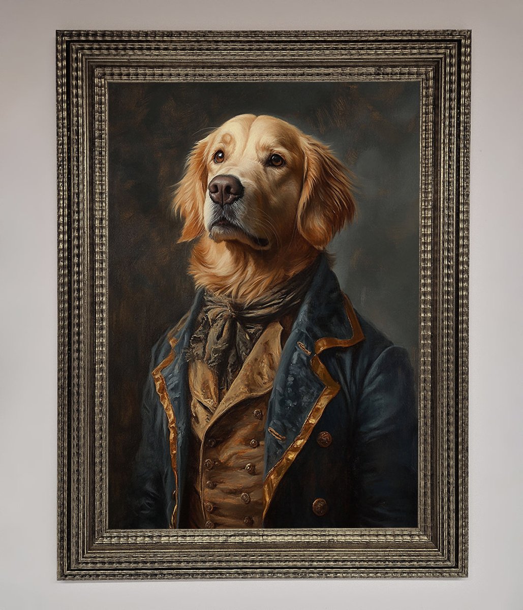 The Renaissance Golden Retiever Framed Wall Art