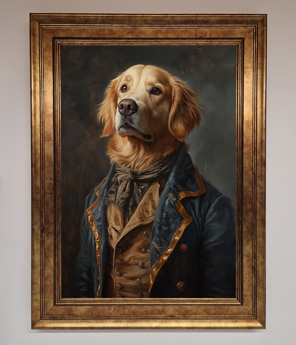 The Renaissance Golden Retiever Framed Wall Art