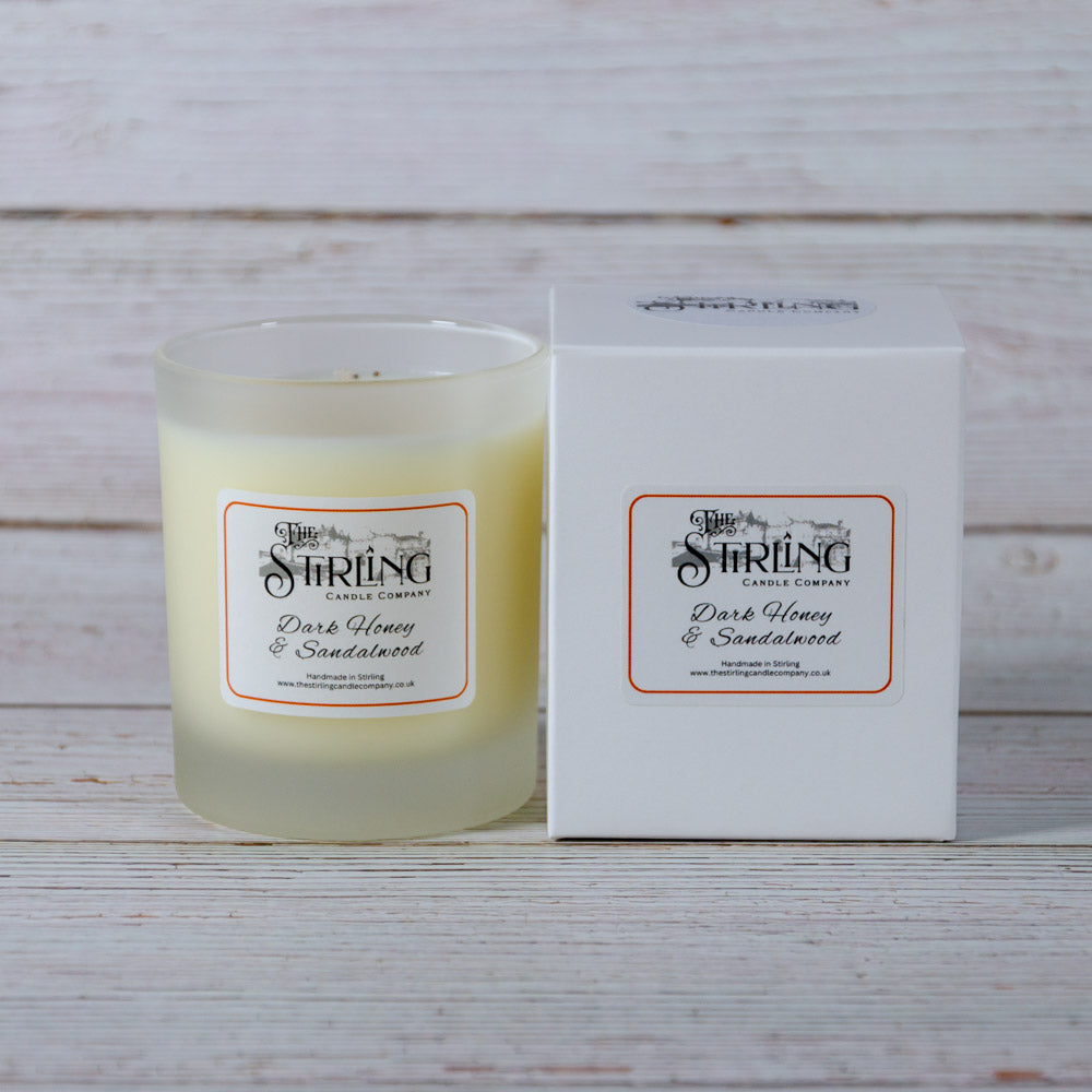 Dark Honey & Sandalwood - Medium Candle
