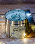 Snowflake Sparkle - Travel Tin Candle - Cotton Wick