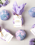 Happy Birthday - Yorkshire Violet Birthday Bath Bomb Floral Soak