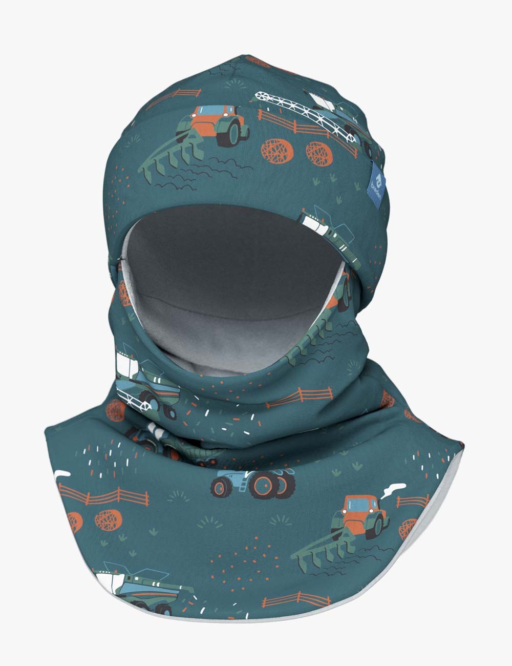 Thermal Fleece Kids Balaclava Tractors Design